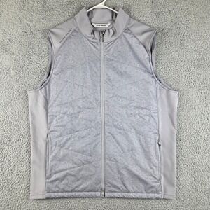 Peter Millar Fuse Hybrid Vest Mens Large Gray Quilted Golf